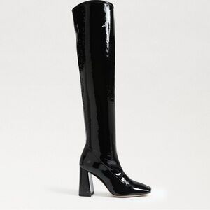 Sam Edelman | Cosette Black Patent Leather Over-The-Knee Block Heel Boots 9.5